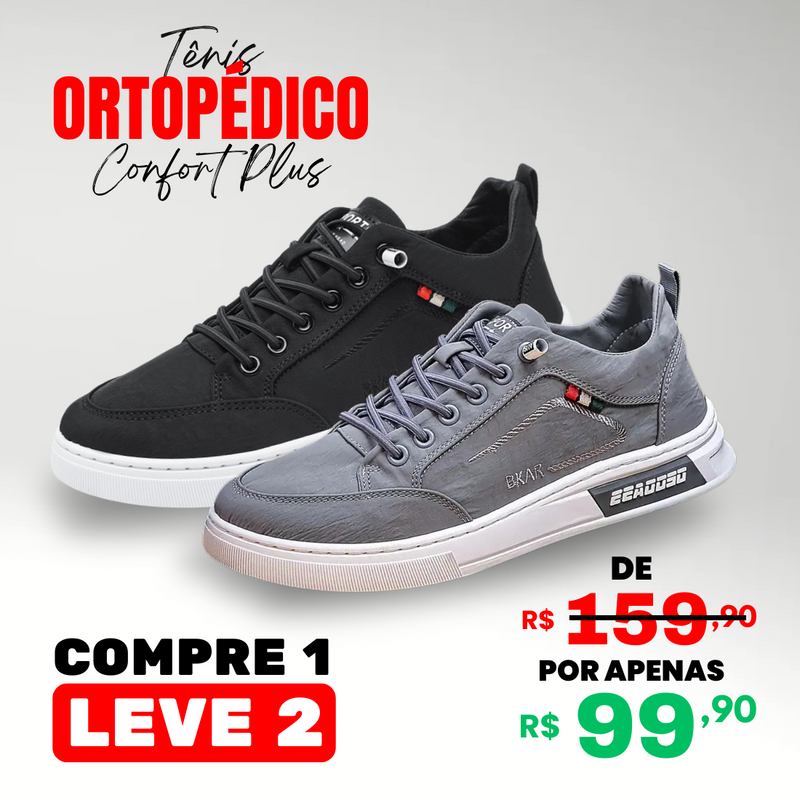 (PAGUE 1 LEVE 2) Tênis Ortopédico Comfort Plus